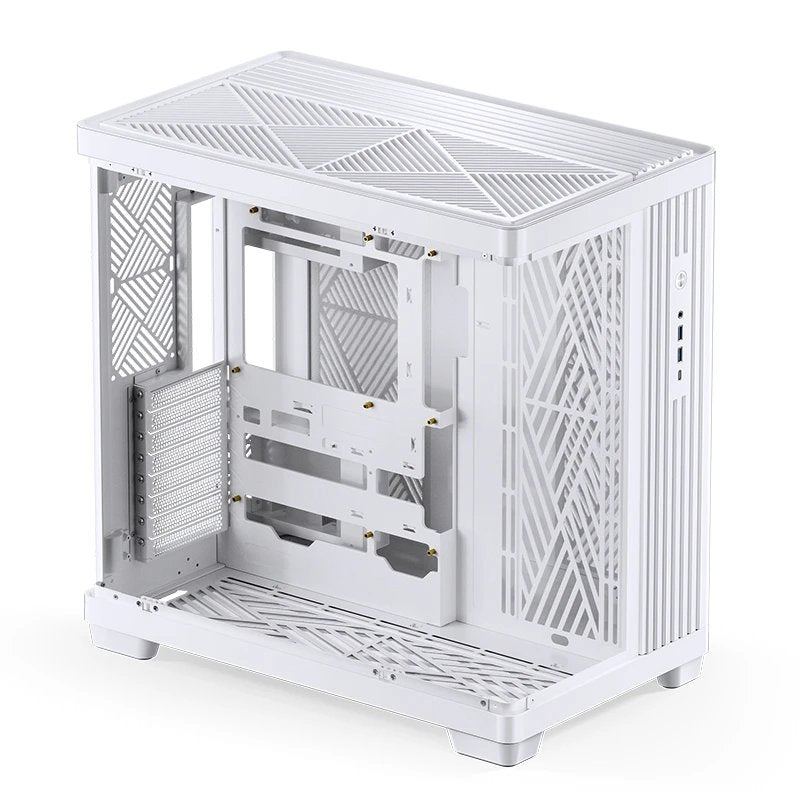 Caja Pc Jonsbo Tk-4 Midi-Tower, Atx, Tempered Glass - Blanco