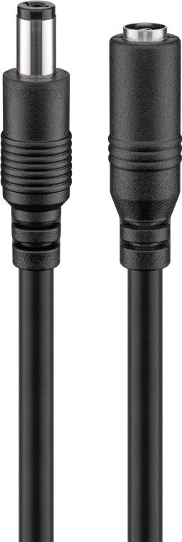 Goobay 2.1mm Dc Extension Cable. M/F. Black. 3.0m