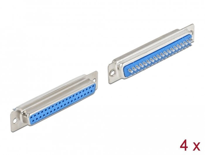 D-Sub 37 Pin Conector Hembra Metal, Versión Soldable, 4 Unidades