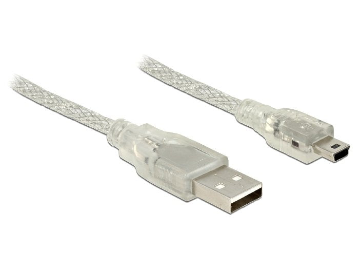 Delock Cable Usb 2.0 Tipo A Conector Macho > Usb 2.0 Mini-B Conector Macho 3 M Transparente