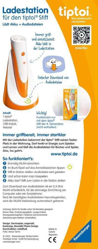 EAN 4005556001118 - tiptoi Ladestation für Stift Stylus (lápiz digital) Naranja, Blanco Interior imagen 3