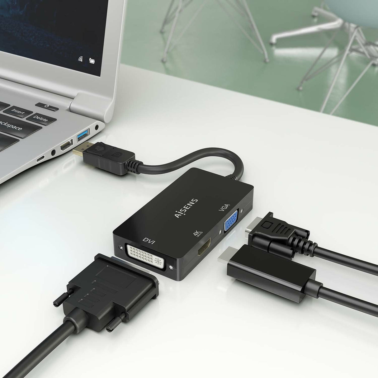 EAN 8435739901175 - AISENS A125-0861 adaptador de cable de vídeo 0,15 m VGA + HDMI + DVI imagen 5