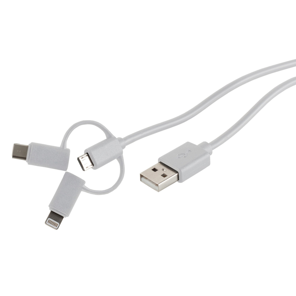 Cable De Sincronización De Carga Usb 3 En 1 Blanco De 2,0 M