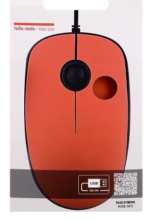 Tnb Raton Con Cable Usb-A & Usb-C Sunset Rojo