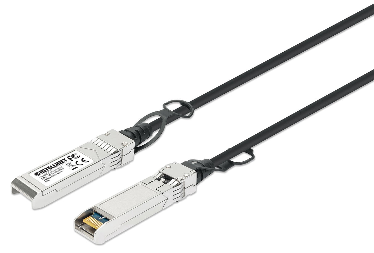 EAN 0766623508377 - Intellinet 508377 Cable de fibra óptica e InfiniBand 0,5 m SFP+ Negro, Plata imagen 1