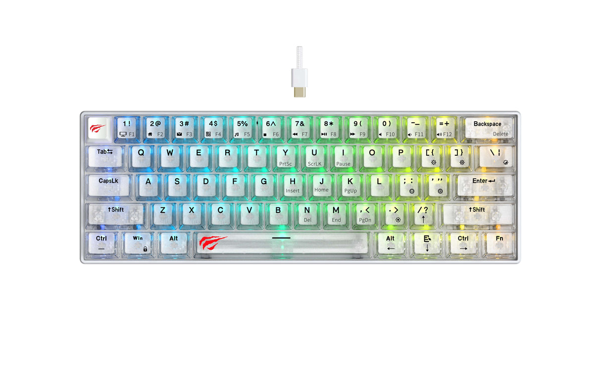 EAN 6939119028862 - Havit KB903L (Transparent white) teclado Juego USB QWERTY imagen 6