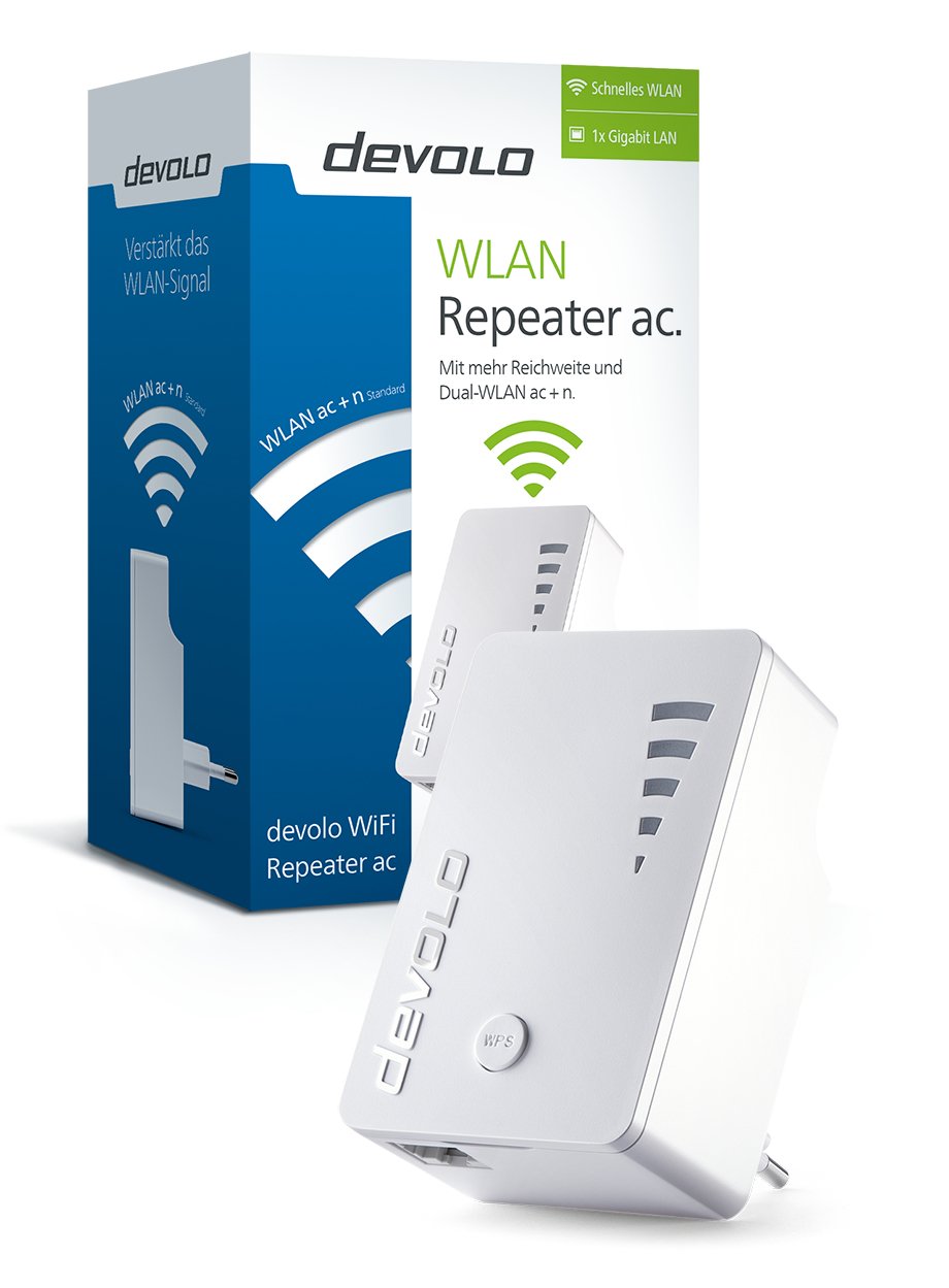 Repetidor Wifi Devolo Ac 1200mbit, 1x Glan, Wps/Wpa2, Amplificador 4250059697898