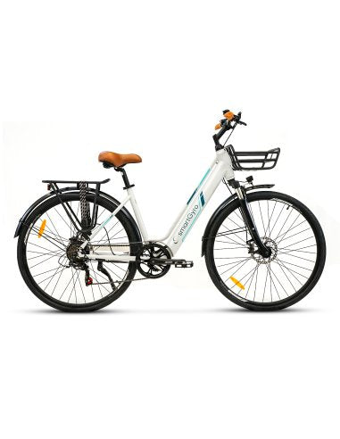 Bicicleta Eléctrica Smatgyro Ebike Sunset White Motor 250w Ruedas 27.5' Blanca
