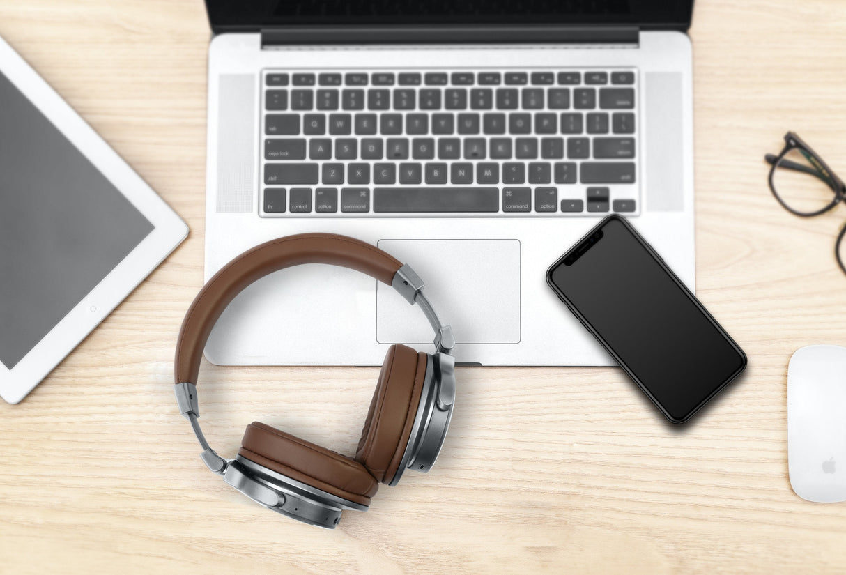 Auriculares Bluetooth Muse M-278 Bt - Duración De La Batería 30 H - Marrón