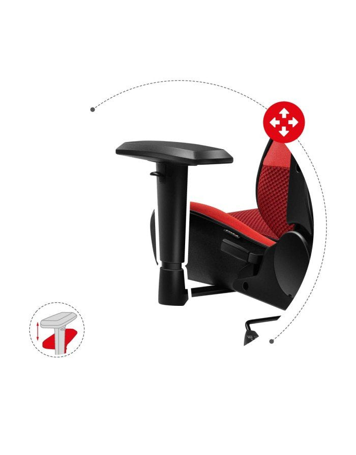 EAN 5903796013009 - Huzaro Force 6.2 Silla para videojuegos de PC Asiento (de seguridad) de butaca Negro, Rojo imagen 12