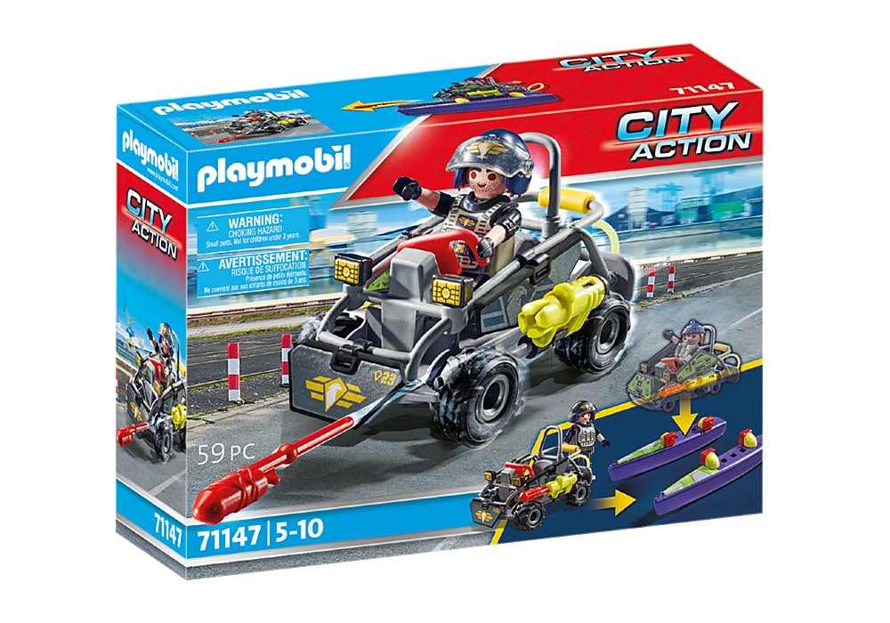 Playmobil 71147 City Action Swat-Multi-Terrain-Quad, Juguete De Construcción 71147