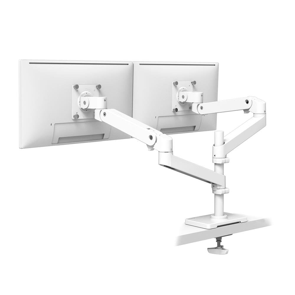 Ergotron Lx Pro - Kit De Fijación (Doppelarm) - Para 2 Lcd-Displays - Lochplatte-Montaje - Aluminium - Blanco - Tamaño De Pantalla: Hasta 61 Cm (Hasta 24 Pulgadas)