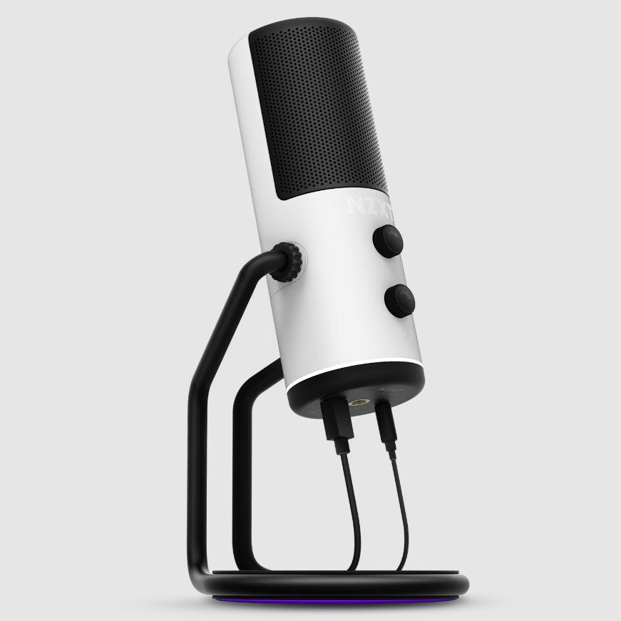 Microfono Sobremesa Nzxt Capsule Para Streaming Cardiode Usb-C Blanco