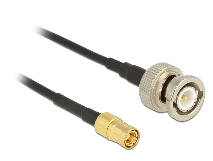 EAN 4043619124923 - DeLOCK 1m, BNC/SMB cable coaxial RG-174 Negro imagen 1