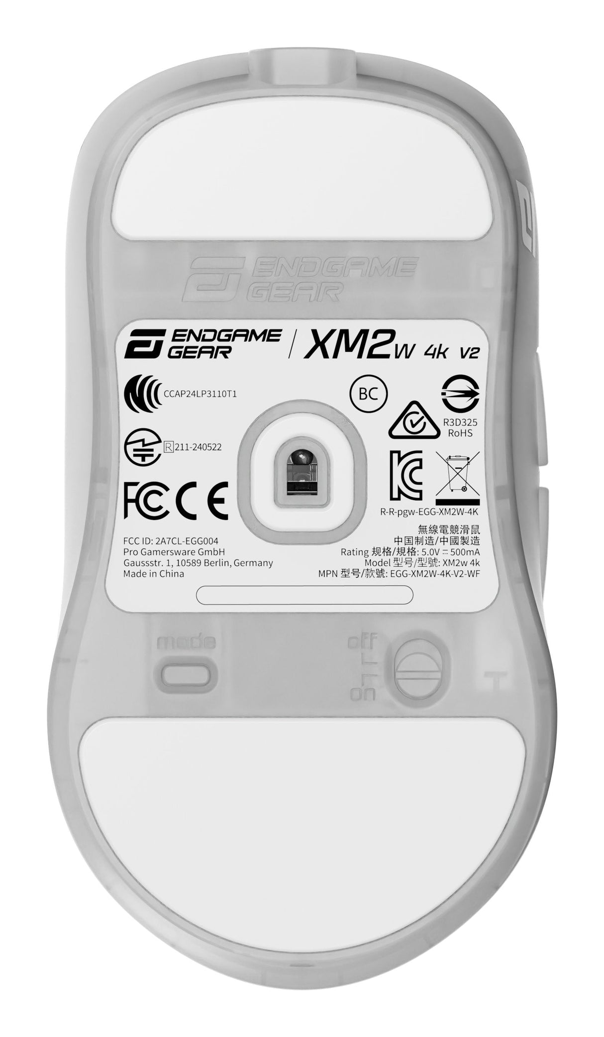 Endgame Gear Xm2w 4k V2 Gaming Mouse - Blanco Frost
