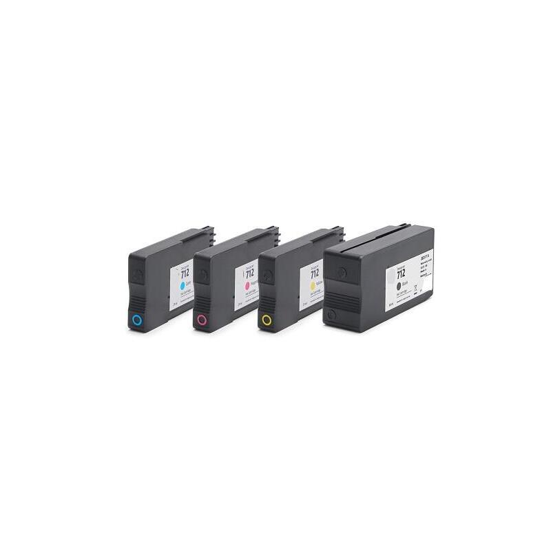 80ml Negro Compatible Designjet 24,36 Inch,T230,250,630,650 3ed70a Hp712bk