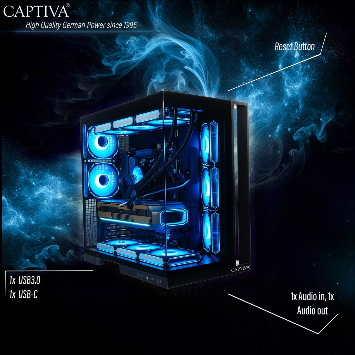 Captiva Pc Highend Gaming I10-2668 Cu7 270k Plus 32gb 1tbssd Rtx5070ti W11 Home