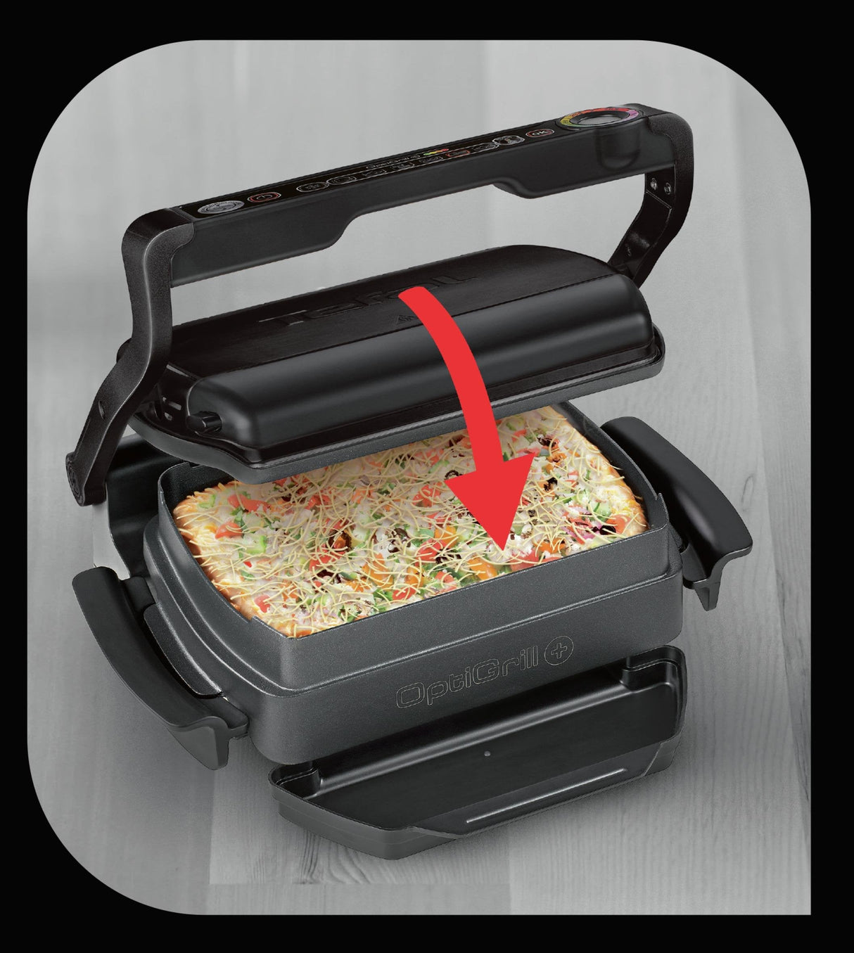 Grill Electric Tefal Optigrill+ Gc 7148 (Contact Grill; 2000w; Black Color)