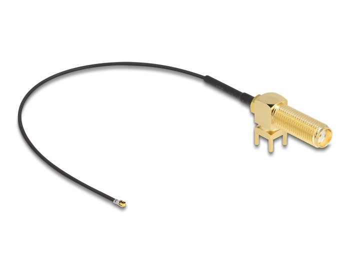 Delock 12031 Antena Cable Sma 90° Pcb Mampara Hembra A I-Pex Inc., Mhf® 4l Macho 1.13 15 Cm Longitud De Hilo 15 Mm