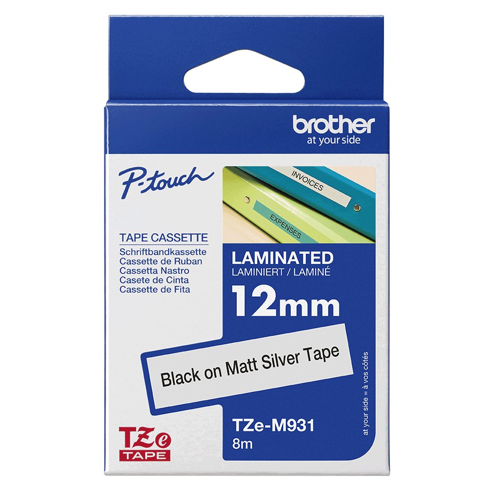 EAN 4977766691802 - Brother TZE-M931 cinta para impresora de etiquetas Negro sobre plata imagen 4