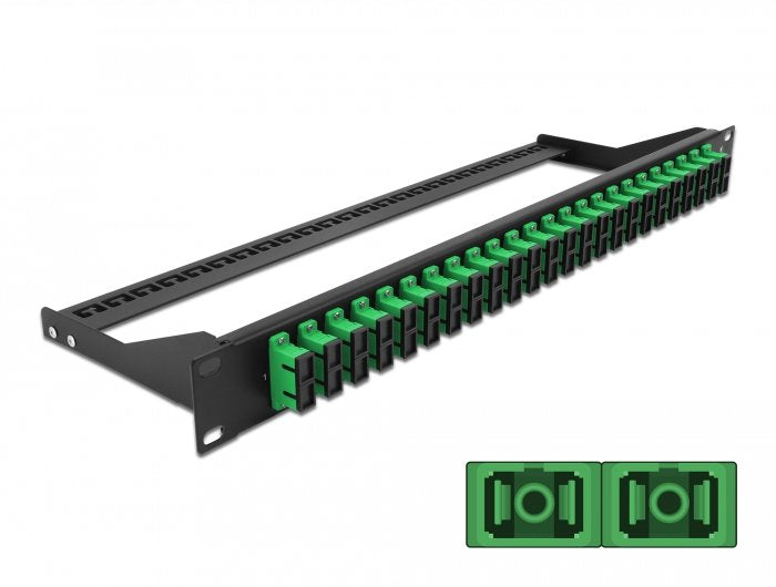 Delock Patch Panel Fibra 19" 24 Puertos Sc Duplex Verde