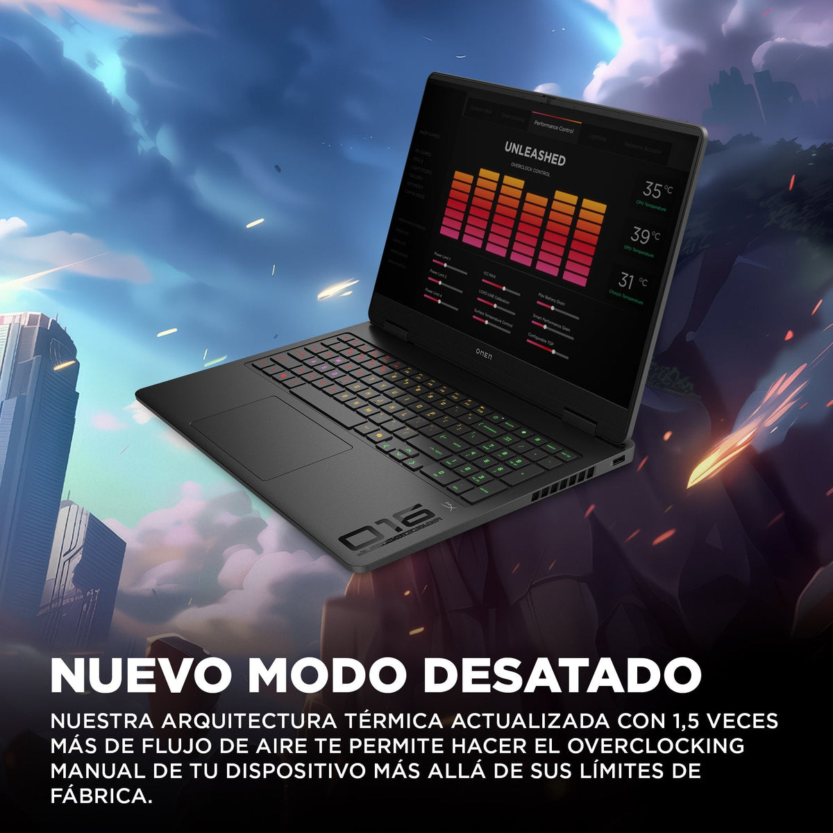 Portátil Hp Omen 16-Am0030ns 16" Intel Core Ultra 7 255h 32gb 1tb Ssd Rtx 5060 Fhd 144hz Freedos