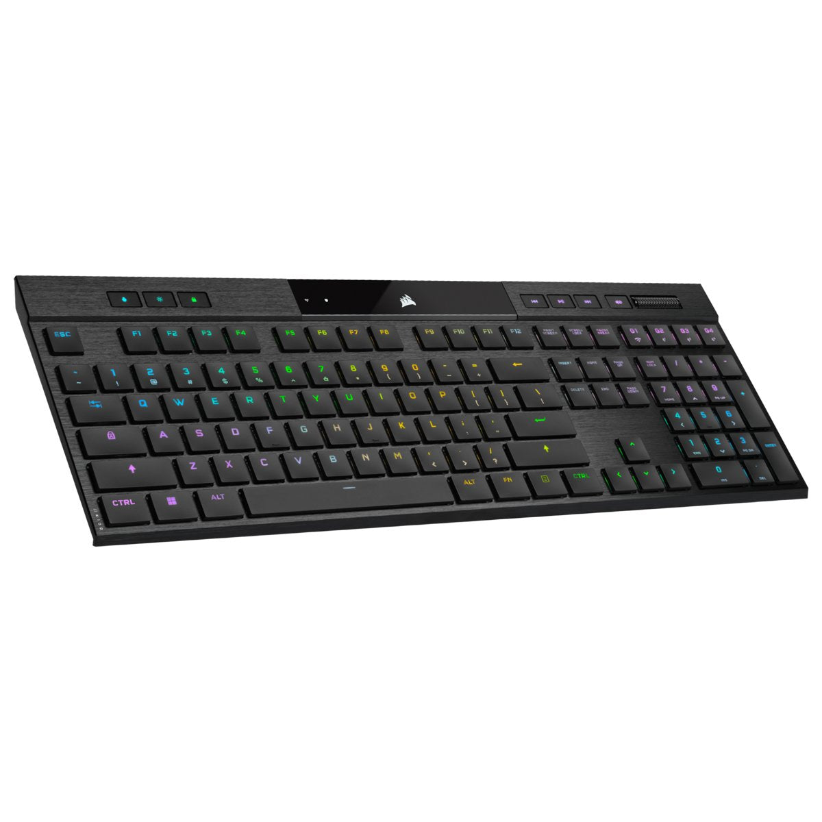 Teclado Inglés Corsair K100 Air Usb + Rf Wireless + Bluetooth Qwerty Negro