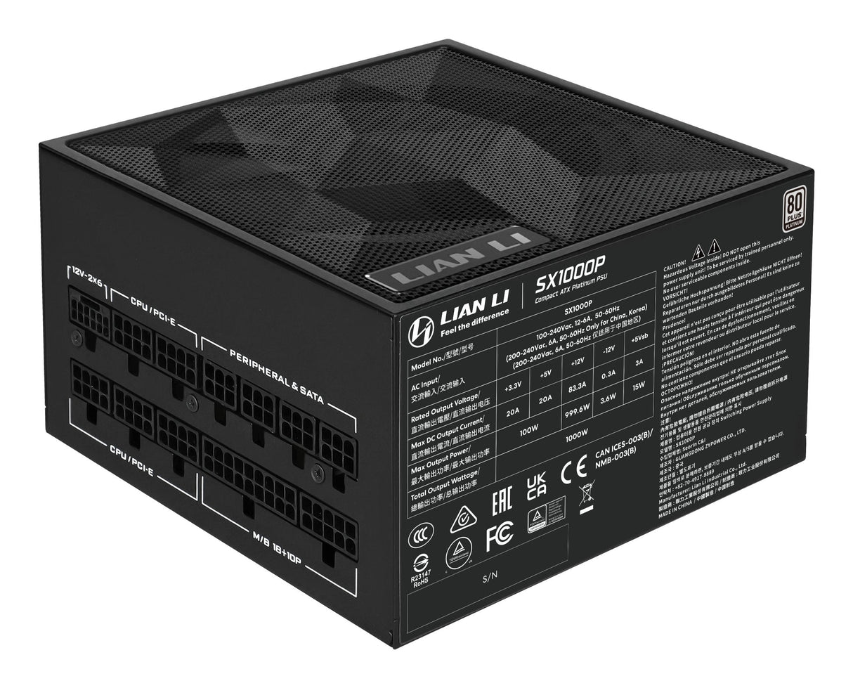 Fuente Alimentacion Atx 1000w Lian Li Sx1000p Black Platinum