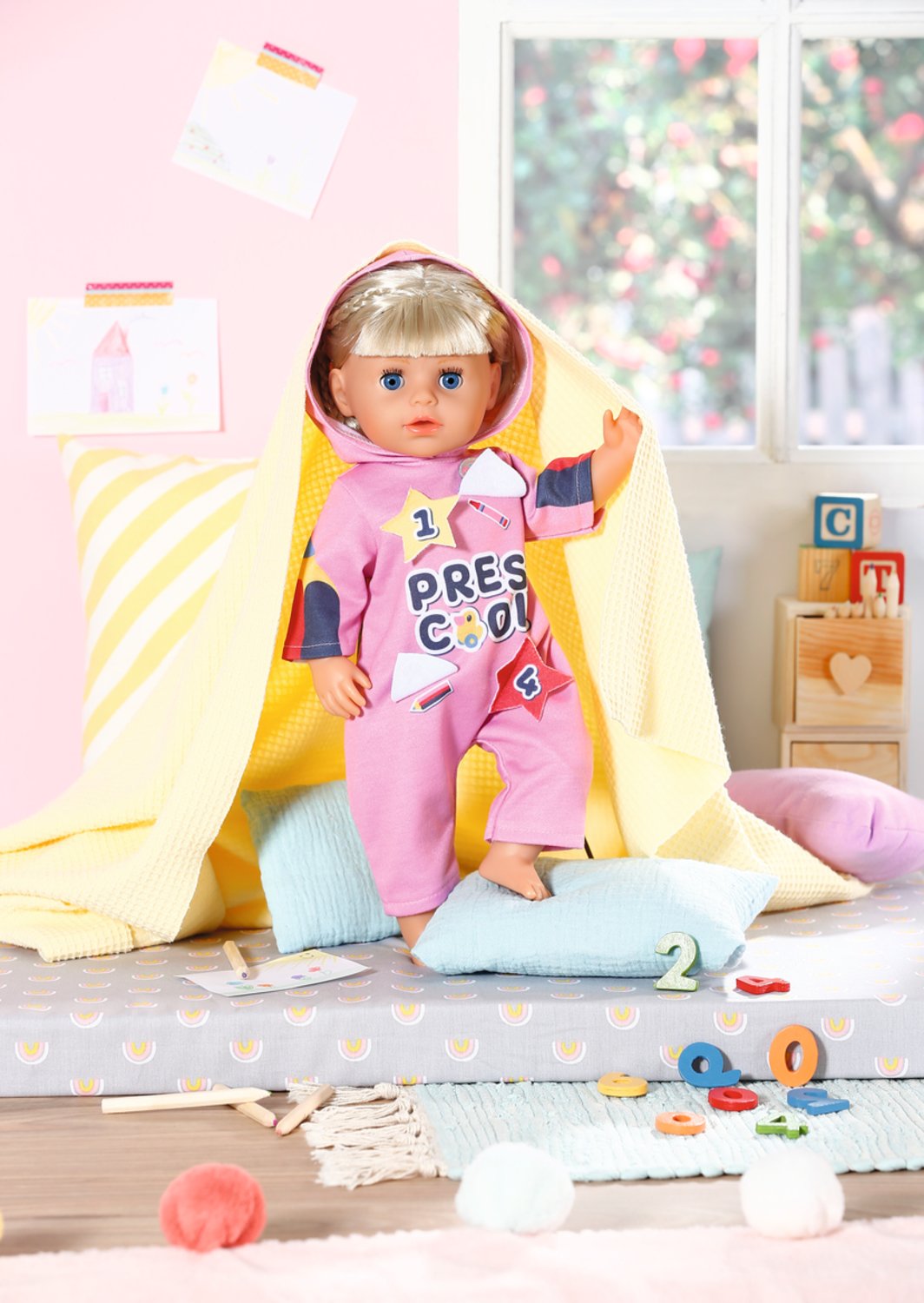 Pelele De Muñeca Baby Born Kindergarten Romper+Badges