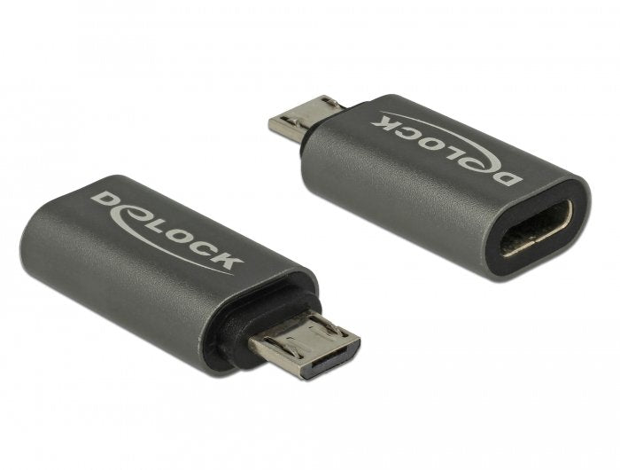 EAN 4043619659272 - DeLOCK 65927 cambiador de género para cable USB 2.0 Micro-B USB Type-C Antracita imagen 1