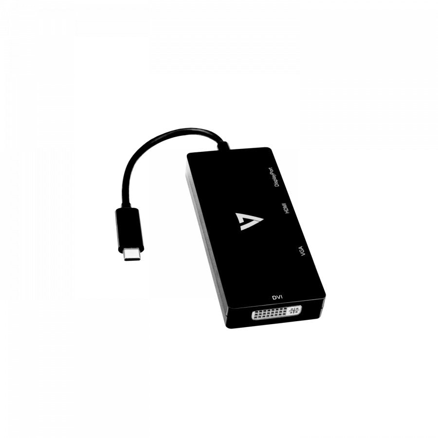 EAN 0662919108804 - V7 V7UC-DPHDVGADVI-BLK Adaptador gráfico USB 3840 x 2160 Pixeles Negro imagen 1
