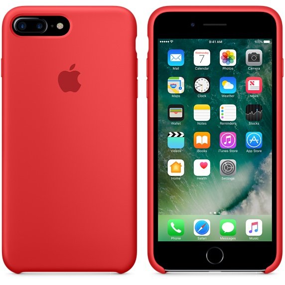 Apple (Product) Redcarcasa Trasera Para Telfono Mvilsiliconarojopara Iphone 7 Plus