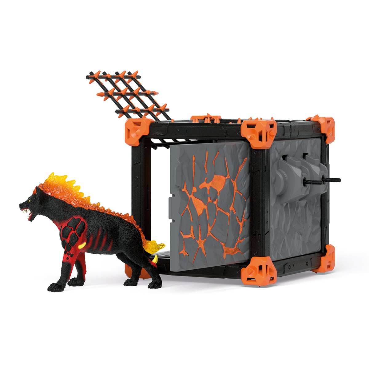 Schleich Eldrador Creatures Battlecave Lava Hyena, Figura De Juguete 42674