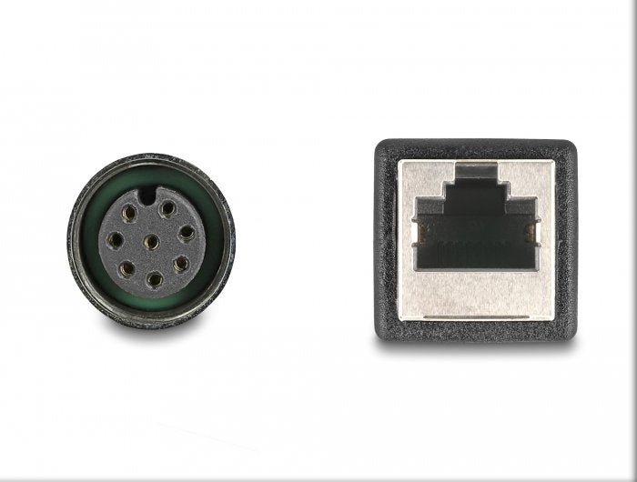 Delock Cable De Red M12 A-Kodiert 8 Pin Hembra A Rj45 Hembra 50 Cm