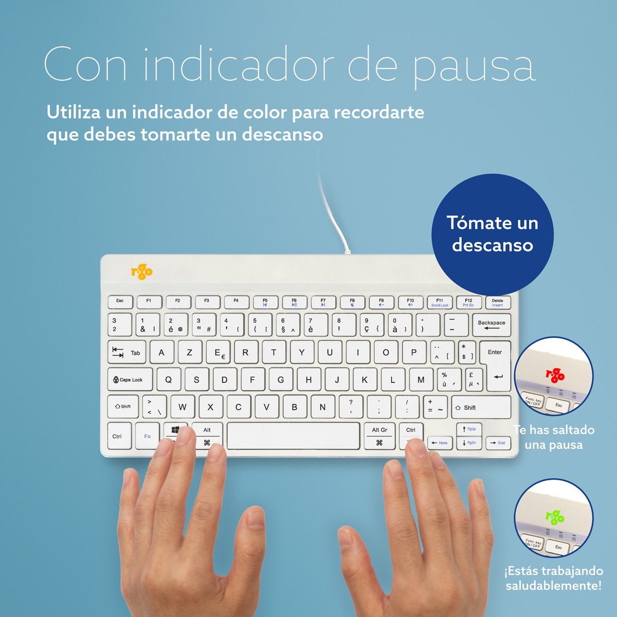 EAN 8719274491965 - R-Go Tools R-Go Compact Break teclado Oficina USB Belga imagen 9