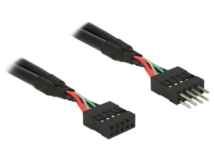 Delock Usb 2.0 Cable De Extensión De 10 Pines 10 Cm
