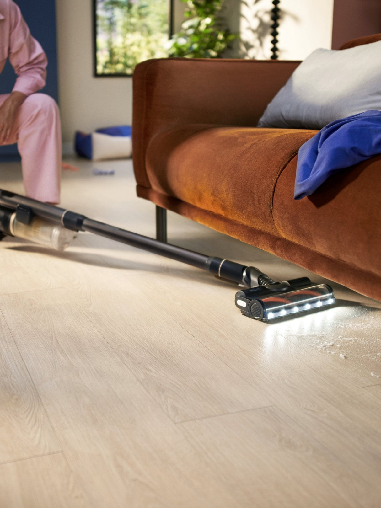 Philips Xc7163/01 Aspiradora De Pie Y Escoba Eléctrica Aspiradora Escoba 2 En 1 Batería Seca Y Húmeda Sin Bolsa 0,6 L Azul