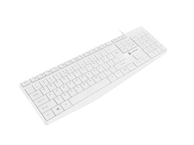 Teclado Ingles Natec Nautilus Us Slim Blanco Nkl-1951