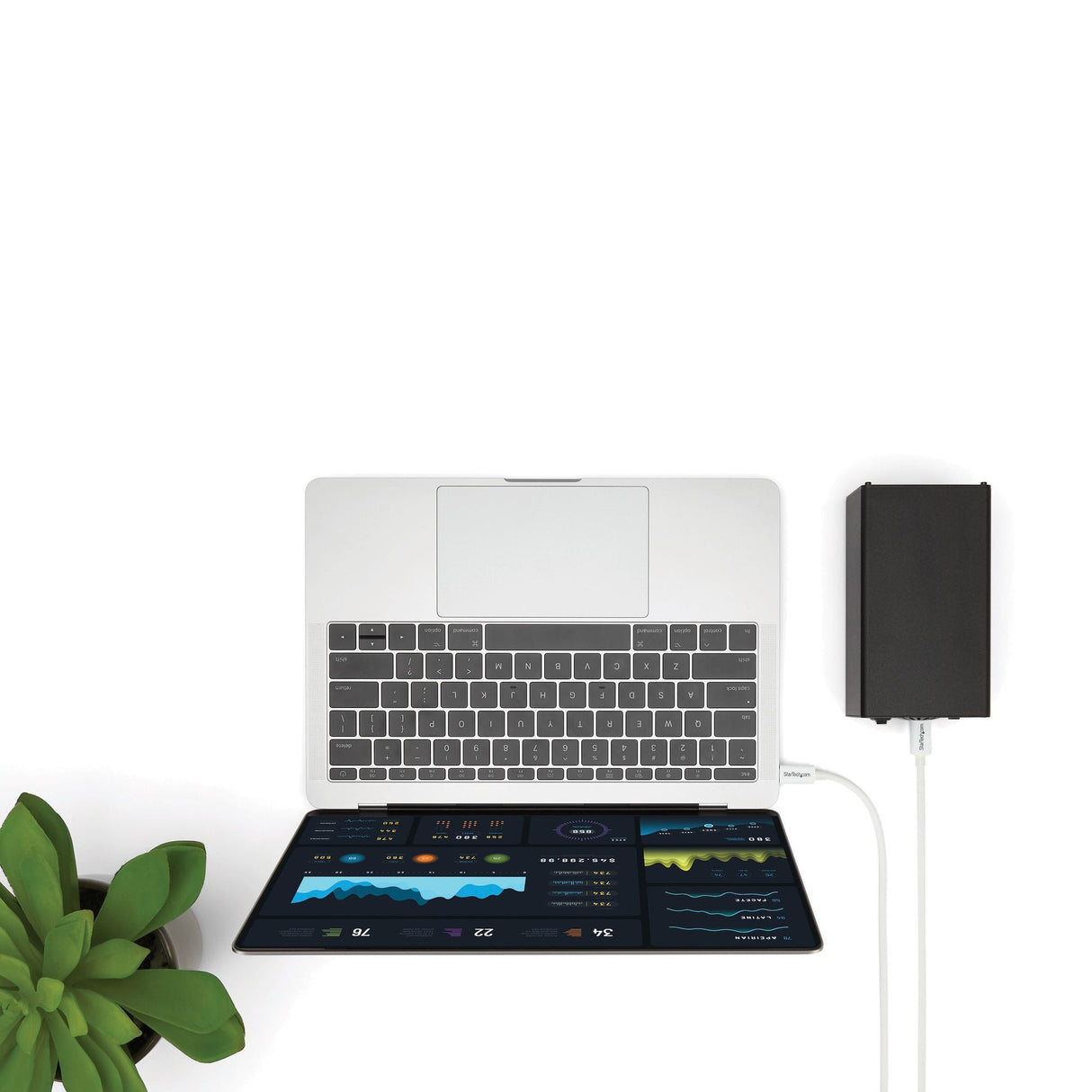 Cable 2m Thunderbolt 3 Usb-C Cabl Blanco Compatible Displayport