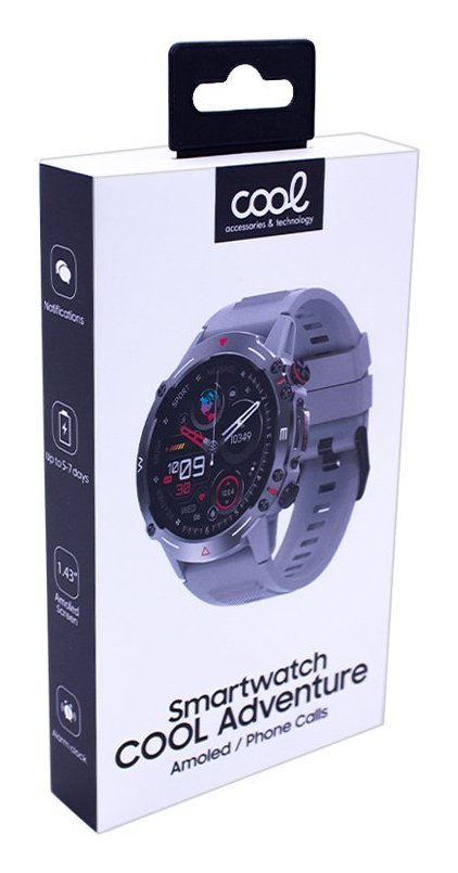 Cool Smartwatch Pantalla Amoled Adventure Silicona Gris