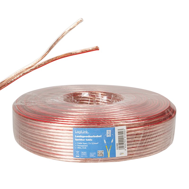 EAN 4052792013023 - LogiLink CA1085 cable de audio 50 m Transparente imagen 3