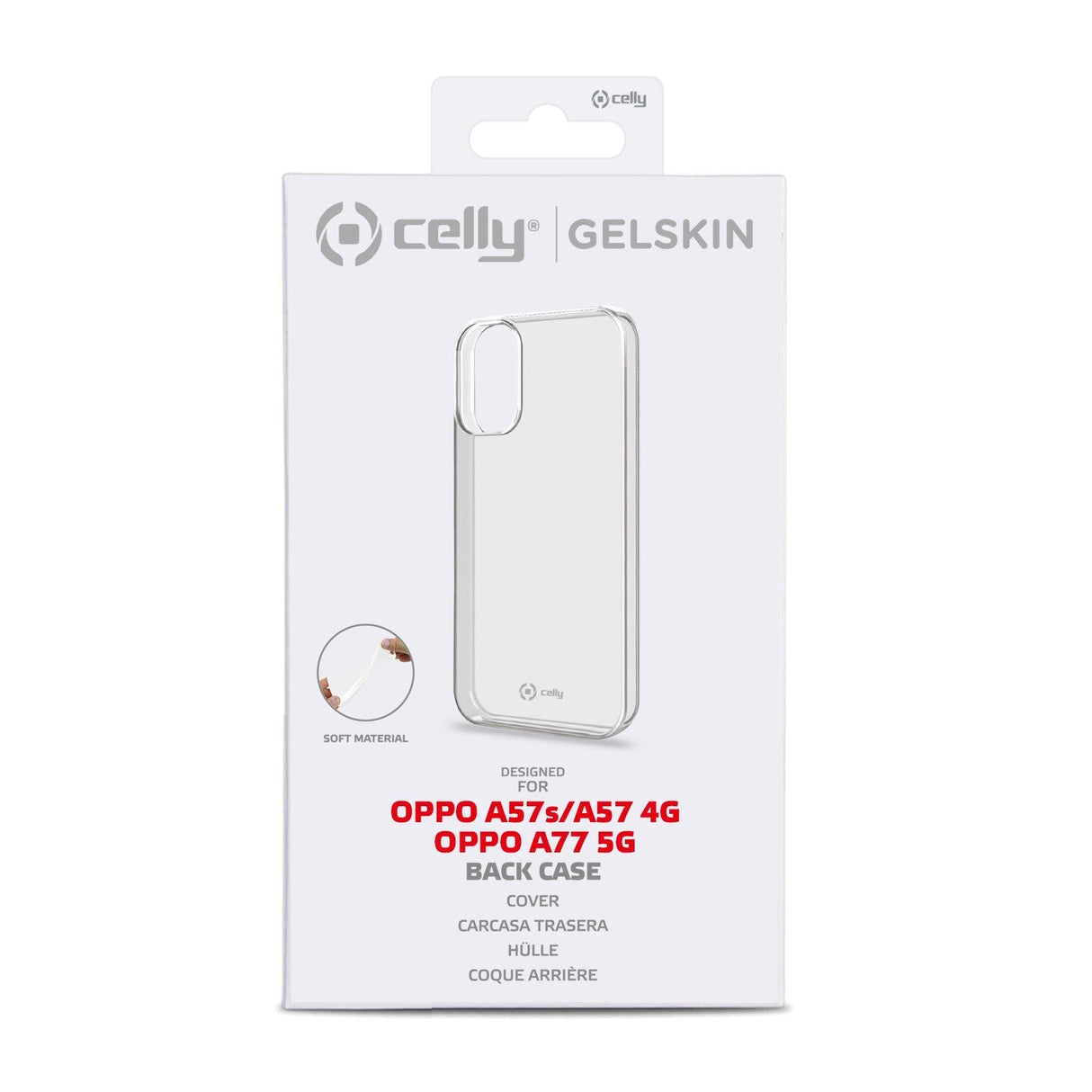 Celly Gelskin Funda Para Oppo A57s,A57 4g,A77 5g (6.56") Transparente