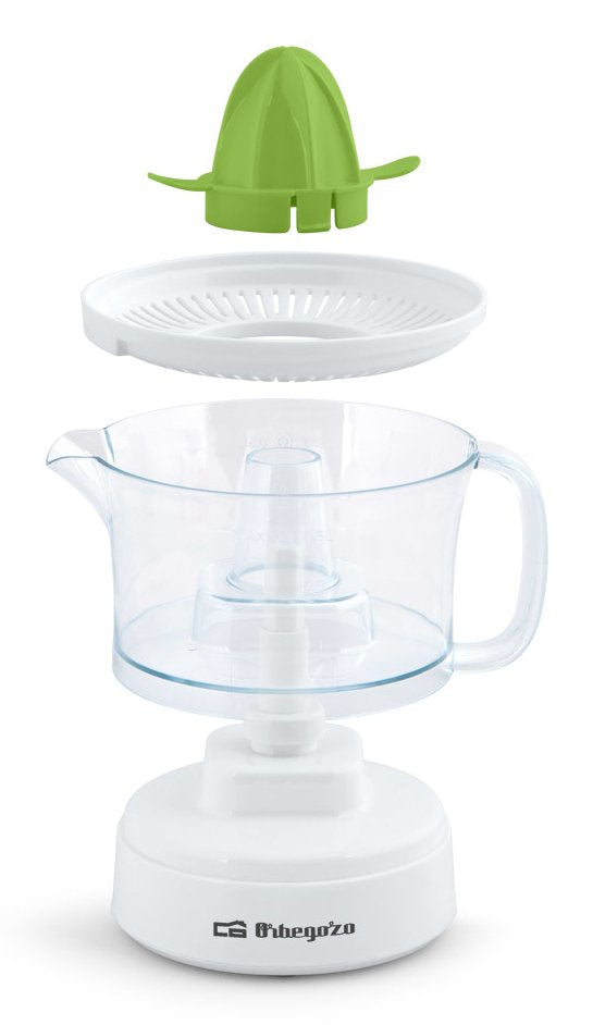 Exprimidor Orbegozo Ep 1510 25w Capacidad 0.5l Incluye 2 Conos Rotación Bidireccional Accesorios Lavables En Lavavajillas