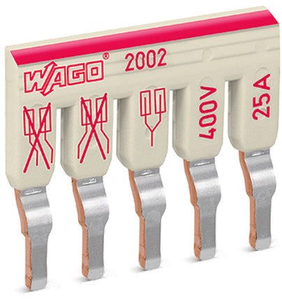 Wago 2002-475 Schachtelbrcker, 5-Fach,Isoliert, Lichtgrau