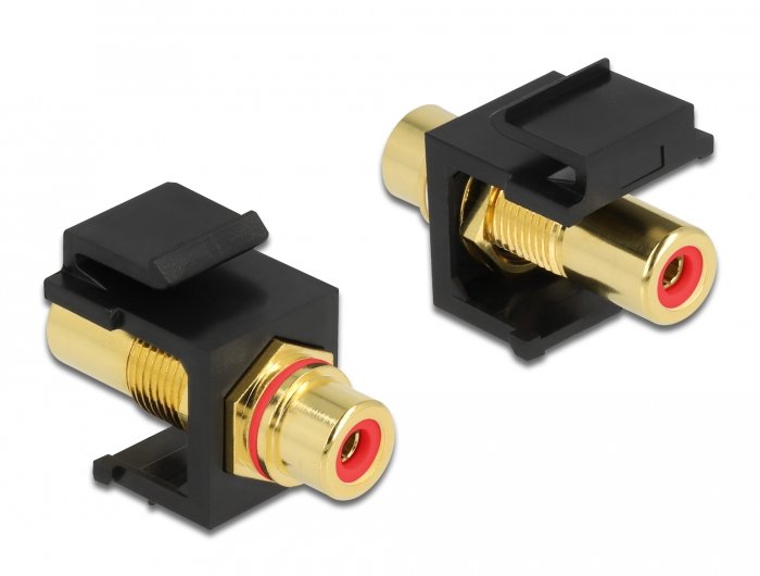 Keystone Modul Cinch Buchse > Cinch Buchse Chapado En Oro Rot Schwarz
