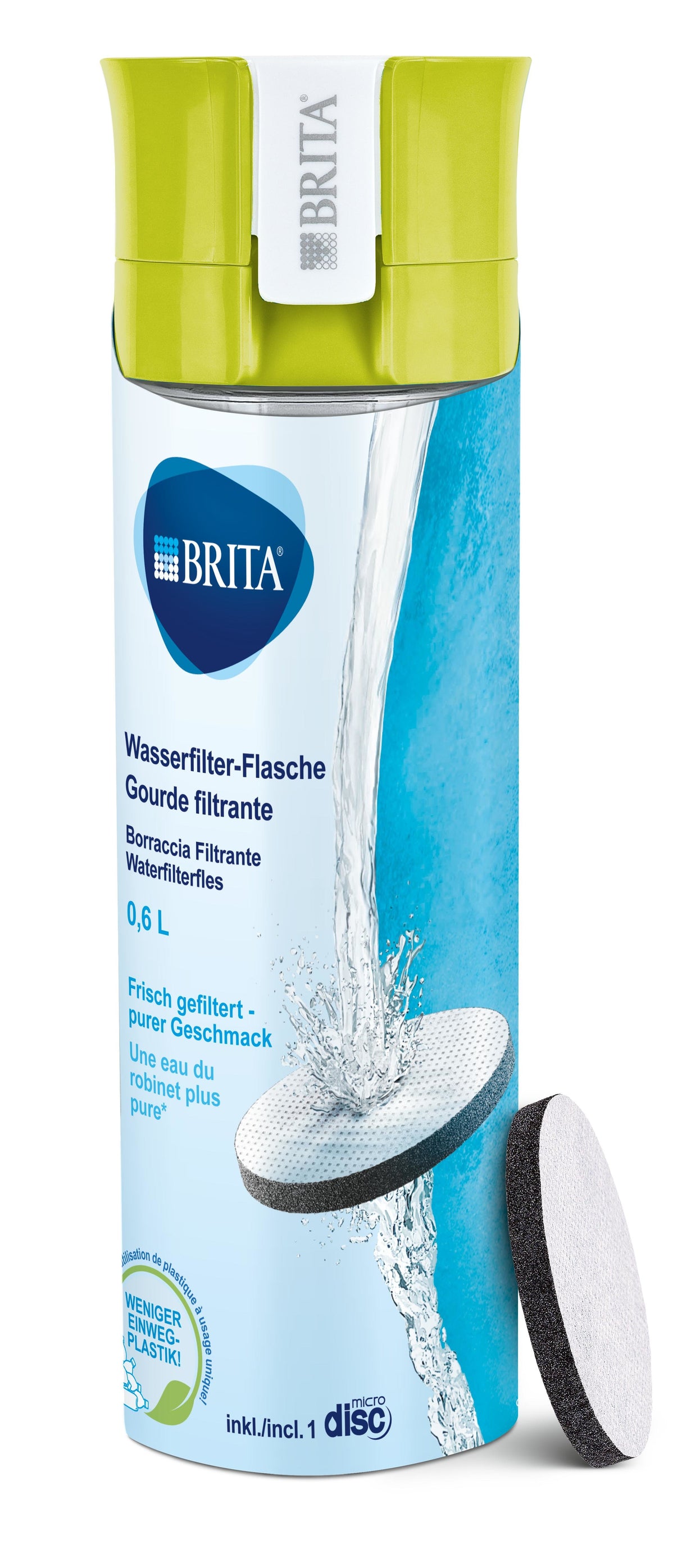 EAN 4006387061265 - Brita Fill&Go Bottle Filtr Lime Botella con filtro de agua Cal, Transparente imagen 5