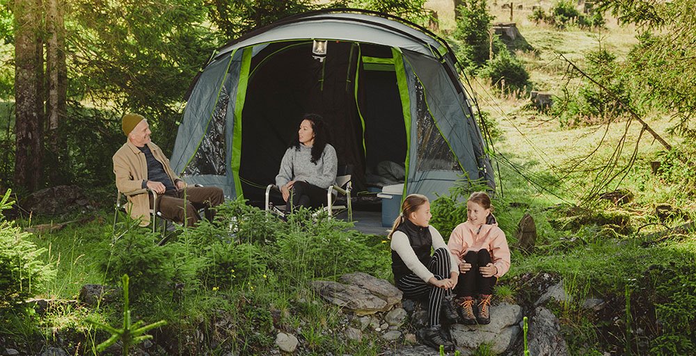 Tienda Coleman Vail 4 De Campaña Gris Oscuro/Verde Claro