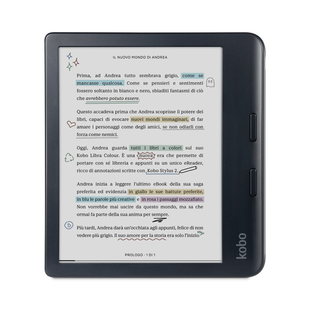 Kobo Ebook-Reader Ebookreader Libra Colour Negro Negro Bundle Incl Stylus 2 (N428-Ku-Bk-K-Bu) (N428kubkkbu)