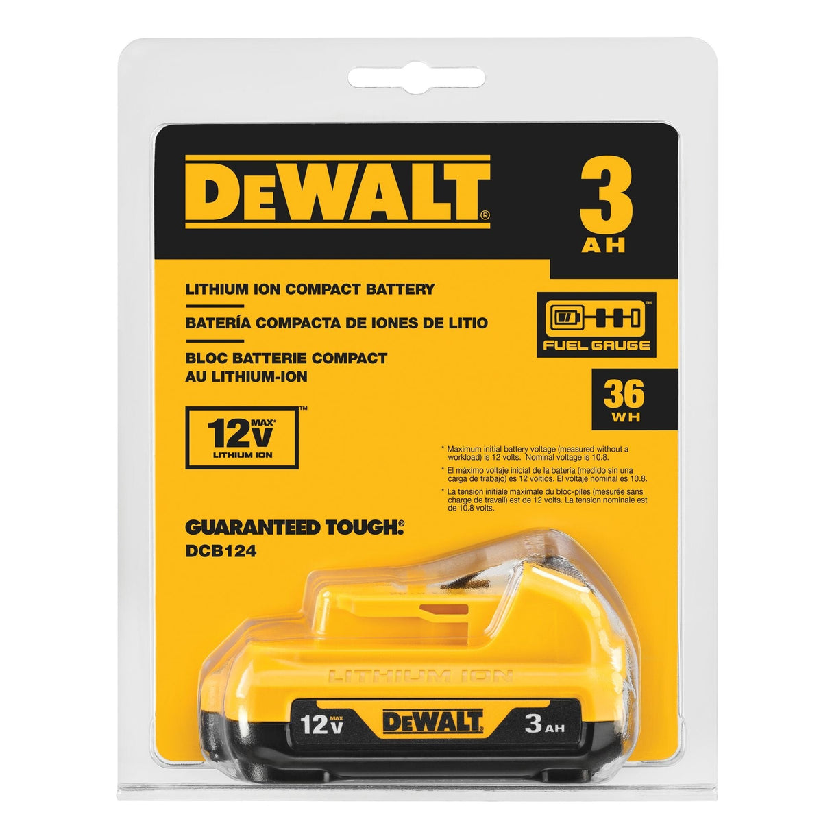 Bateria Carril Xr 12v Li-Ion 3ah Dcb124-Xj Dewalt
