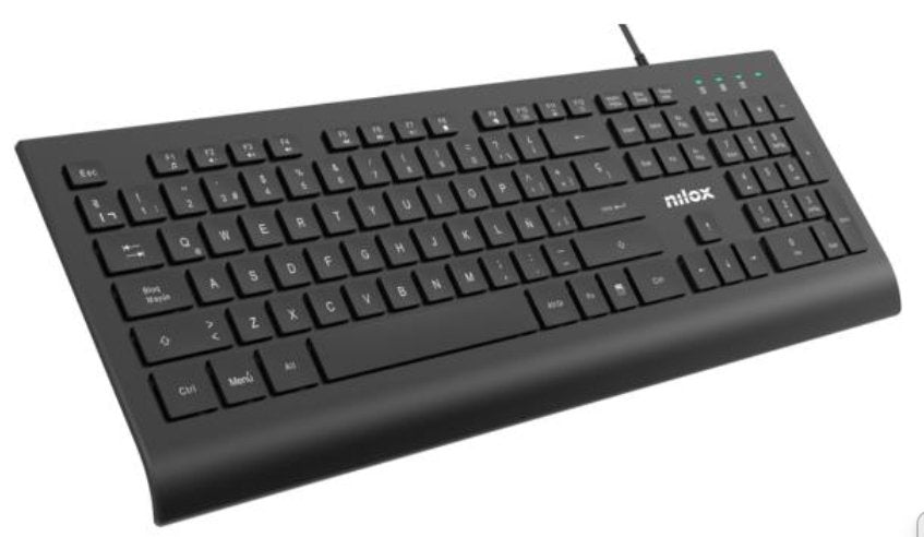Teclado Español Con Cable Negro
